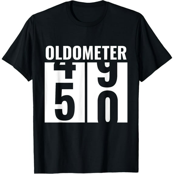 50th 50 Birthday Funny Gift Men Women Oldometer 49-50 Gift T-Shirt
