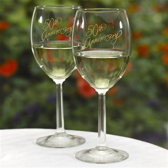 50th Anniv Wine Glasses