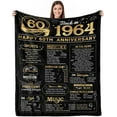 thumbnail image 1 of 50th Anniversary Blanket Gifts Gift for 50th Wedding Anniversary Golden 50 Years of Marriage Gifts for Mom Dad Grandma Grandpa 50th for Wife Husband Throw Blankets 60Lx50W Inch Gold, 1 of 5