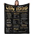 thumbnail image 1 of 50th Anniversary Blanket Gifts Gift for 50th Wedding Anniversary Golden 50 Years of Marriage Gifts for Mom Dad Grandma Grandpa 50th for Wife Husband Throw Blankets 60Lx50W Inch Gold, 1 of 5