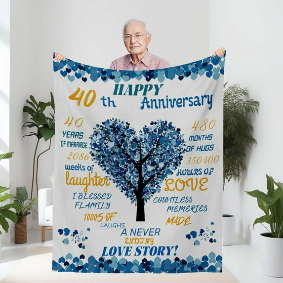 50th Anniversary Blanket Gifts for Him,50th Wedding Anniversary Romantic Gifts for Couple/Parents,50 year Anniversary Blanket for Him,Best 50th Anniversary Blanket for Husband (50th Anniversary)