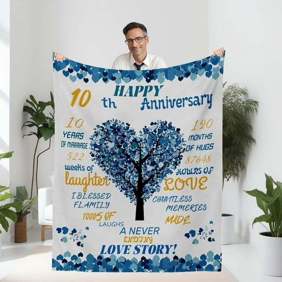 50th Anniversary Blanket Gifts for Him,50th Wedding Anniversary Romantic Gifts for Couple/Parents,50 year Anniversary Blanket for Him,Best 50th Anniversary Blanket for Husband (50th Anniversary)