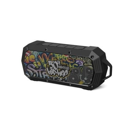 50th Anniversary of Hip Hop Portable Bluetooth Wireless Shower Speaker 10W Peak Power Boombox w HD Sound; IPX5 Waterproof; 4H Playtime; 800mAh Battery, BT 5.1