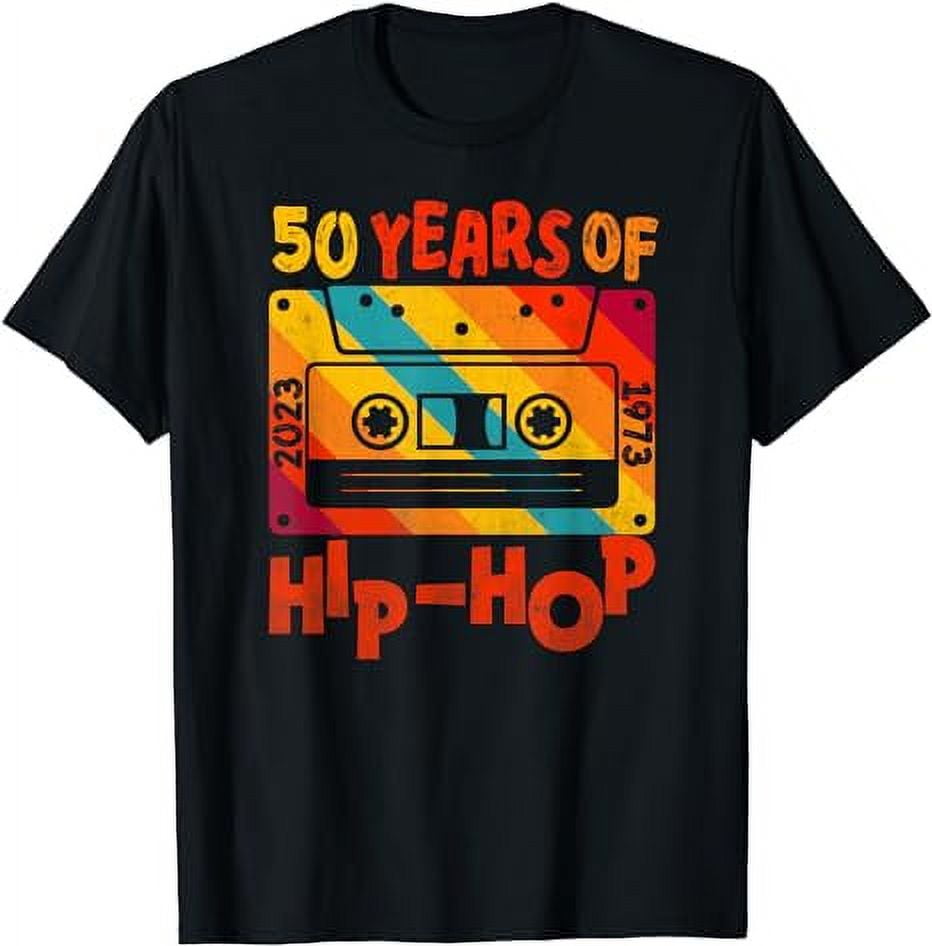 50th Anniversary Of Hip Hop 50 Years Of Hip Hop Old Music T-Shirt ...