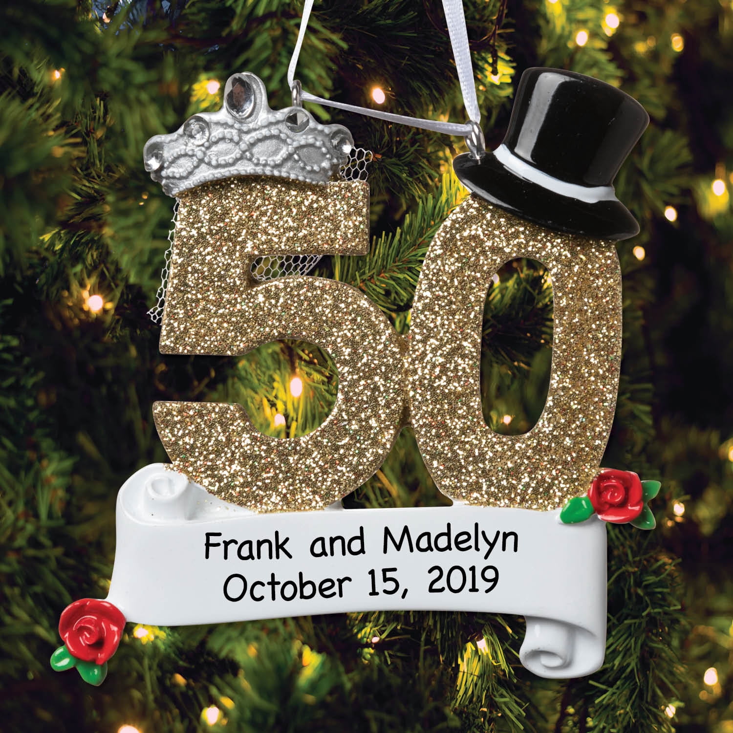 50th Anniversary Personalized Ornament