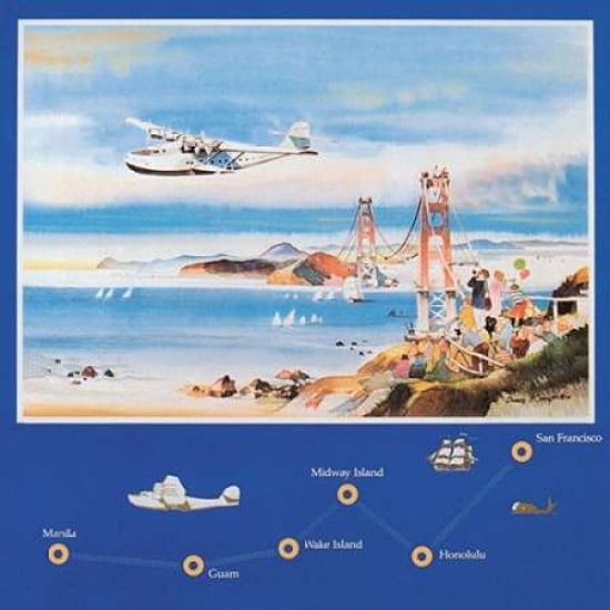 50th Anniversary of the China Clipper Canvas Art - Unknown (24 x 24)