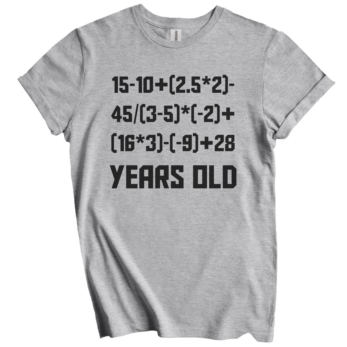 Design For Formulas Math 50th Birthday 50 Years Old Algebra Equation Math Design T-Shirt ...