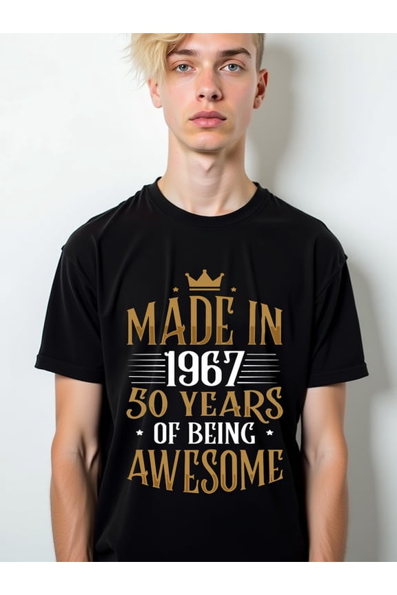 50th Birthday Awesome Tee for men t-shirt black elegantly limited edition spring and summer clothing Original Unisex Shirt Cotton tshirts