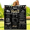 thumbnail image 1 of 50th Birthday Blanket Gift for Women or Men, 50 Years Old 1973 Anniversary Weeding Gift for Wife Husband Mom Dad, Back in 1973 Flannel Fleece Soft Throw Blanket, 1 of 5