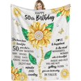 thumbnail image 1 of 50th Birthday Blanket for Women-50 Year Old Women Birthday Blanket, 1 of 5