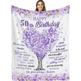 thumbnail image 1 of 50th Birthday Blanket for Women,50th Birthday Throw Blanket 50 * 60in (50th), 1 of 6