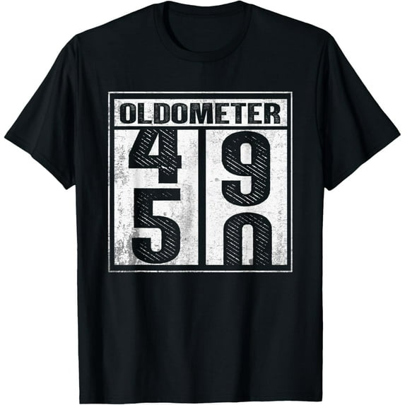 50th Birthday Funny Gift Men Women Oldometer 49-50 Shirt T-Shirt