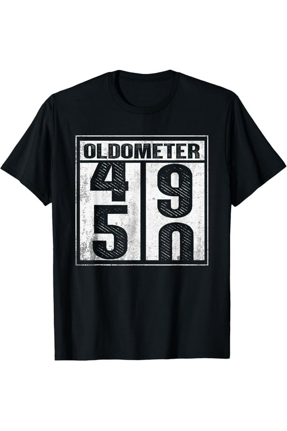 50th Birthday Funny Gift Men Women Oldometer 49-50 Shirt T-Shirt