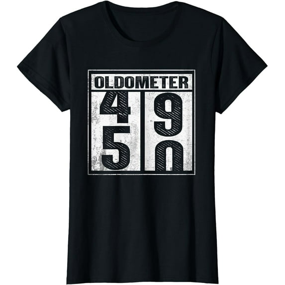 50th Birthday Funny Gift Oldometer 49-50 Shirt T-Shirt