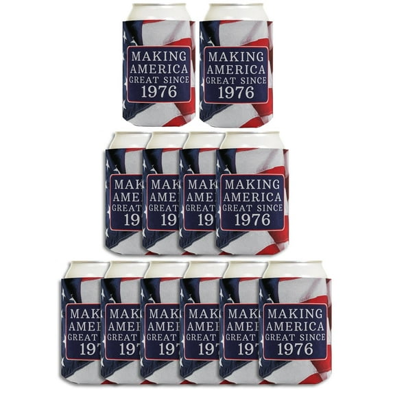 50th Birthday Gift Ideas Making America Great Since 1976 50th Birthday Decorations 12-Pack Can Drink Thermocoolers