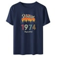 thumbnail image 1 of 50th Birthday Gift Shirts for Women Funny Vintage 1974 T Shirt Retro Birthday Party Casual Tee Tops, 1 of 5