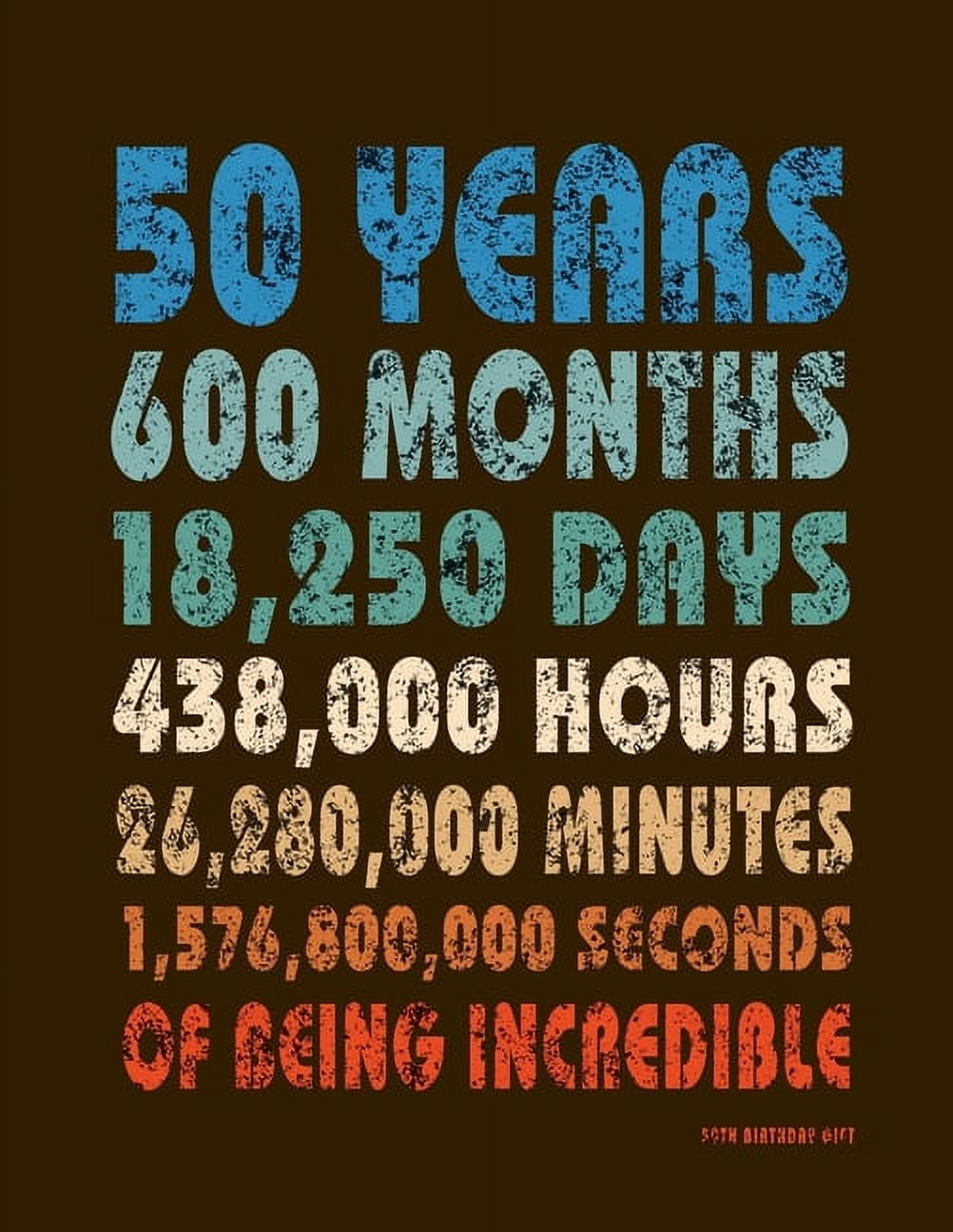 50th Birthday Gift Vintage Blank Lined Notebook To Write In for Notes, To Do Lists, Notepad