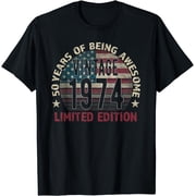 50th Birthday Gift men Vintage born 1974 turning 50 Year Old T-Shirt