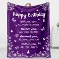 thumbnail image 1 of 50th Birthday Gifts for Her, Purple Birthday Blanket, 50th Birthday Gifts for Women, 50 Year Old Gifts for Women, Best Gifts 50th Birthday Throw Blanket Purple 60"×50", 1 of 5