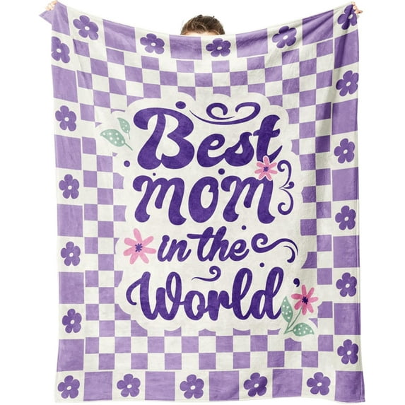 50th Birthday Gifts for Her, Purple Birthday Blanket, 50th Birthday Gifts for Women, 50 Year Old Gifts for Women, Best Gifts 50th Birthday Throw Blanket Purple 60"×50"