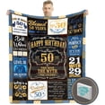 thumbnail image 1 of 50th Birthday Gifts for Men, 50 Birthday Gifts for Men with Gift Box, 50th Birthday Gifts Blanket, 50th Birthday Gifts for Men Funny, 50 Year Old Birthday Gift for Men, 1 of 6