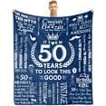 thumbnail image 1 of 50th Birthday Gifts for Men, 50 Years Old Birthday Gifts for Men, 50th Birthday Gifts Blanket 50*60, 50 Year Old Gifts for Men, Mens 50th Birthday Gift Ideas, Happy 50th Birthday Decorations for Men, 1 of 6