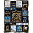 thumbnail image 1 of 50th Birthday Gifts for Men, 50th Birthday Gift Ideas, Milestone 50th Birthday Decorations, Funny 50 Years Old Gift for Husband Him Dad Bonus Dad Grandpa, 50th Birthday Throw Blanket 60x50in, 1 of 5