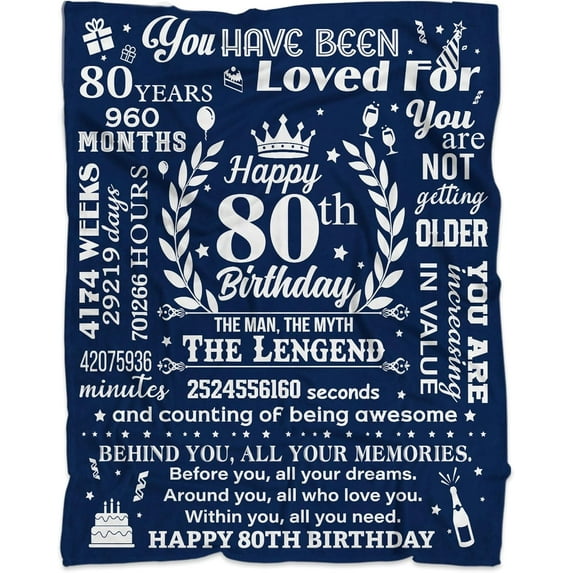 50th Birthday Gifts for Men, 50th Birthday Gift Ideas, Milestone 50th Birthday Decorations, Funny 50 Years Old Gift for Husband Him Dad Bonus Dad Grandpa, 50th Birthday Throw Blanket 60x50in