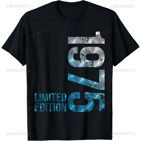 50th Birthday Gifts Men Women 50 Years Old Vintage 1975 Party T-Shirt Women Men Clothing Streetwear Graphic T Shirts Tops