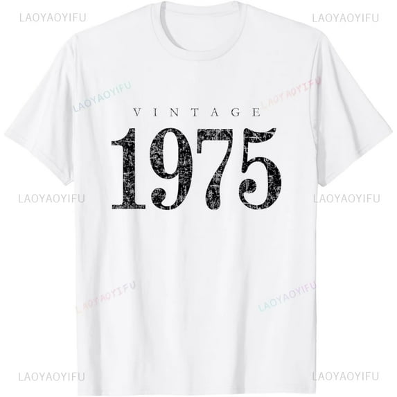 50th Birthday Gifts Men Women 50 Years Old Vintage 1975 Party T-Shirt Women Men Clothing Streetwear Graphic T Shirts Tops
