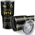 thumbnail image 1 of 50th Birthday Gifts for Men Women, 50th Birthday Gifts for Him, 50 Year Old Birthday Gifts for Men, 30oz Tumbler Mens 50th Birthday Gift Ideas, Back In 1974 Birthday Gifts for Men, 1 of 6