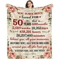 thumbnail image 1 of 50th Birthday Gifts for Women 1972 Blanket 50 Year Old Birthday Gifts for Women Turning 50 Unique 50th Birthday Gifts for Her Funny 50th Birthday Decorations for Women Him Wife Sister Mom Friends, 1 of 6