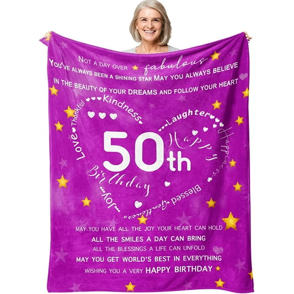 50th Birthday Gifts for Women, 50th Birthday, 50th Birthday Gifts, 50th Birthday Gift Ideas, 50th Birthday Gifts Ideas, 50th Birthday Ideas Blanket 50" × 60"