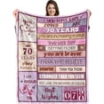 thumbnail image 1 of 50th Birthday Gifts for Women, 50th Birthday Blanket for Her 50 Year Old Famale Gift Ideas Birthday Throw Blanket Gifts for 50 Year Old Birthday Gift for Women Wife Mom Grandma 50"x60", 1 of 5