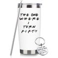 thumbnail image 1 of 50th Birthday Gifts For Women 50th Birthday Gift For Mom 20oz Wine Tumbler Happy 50 Year Old Bday Presents For 1972 Born Woman Bestie Friend Sister White Turn Fifty Wine Cup With Keychain, 1 of 5