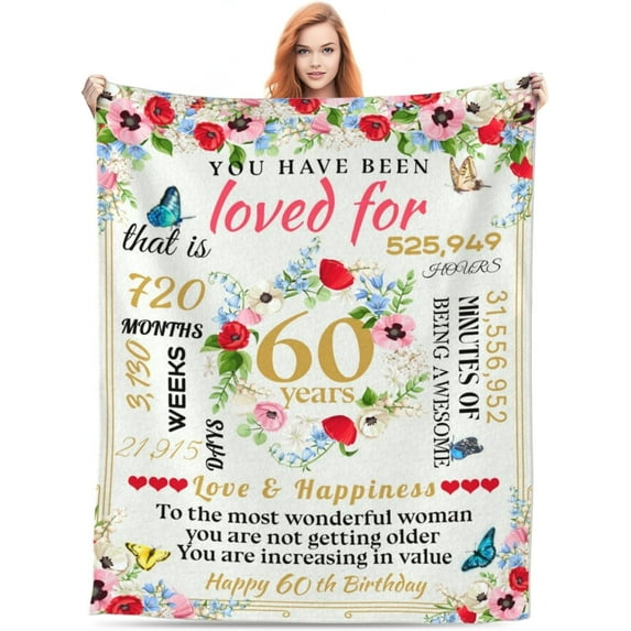 50th Birthday Gifts for Women 60"x50" Blanket, 50th Birthday Gift Ideas, 50 Birthday Gifts for Women, 50th Birthday Decorations Women,50 Year Old Gifts for Women, 50th Gifts Women Throw Blankets