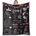 thumbnail image 1 of 50th Birthday Gifts for Women Best 1974 Birthday Decorations for Mom Aunt Friends,Back in 1974 Unique 50 Year Old Birthday Pink Blanket for Her,Soft Comfortable Throw Blanket 50''x60'', 1 of 5