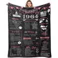 thumbnail image 1 of 50th Birthday Gifts for Women Best 1974 Birthday Decorations for Mom Aunt Friends,Back in 1974 Unique 50 Year Old Birthday Pink Blanket for Her,Soft Comfortable Throw Blanket 50''x60'', 1 of 5
