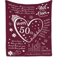 thumbnail image 1 of 50th Birthday Gifts For Women Blanket 50" X 60", Happy 50th Birthday Decorations, 50 Year Old Birthday Gift Ideas, Fifty 1972 Birthday Gifts For Women, Best Gifts For Women Turning 50 Blankets, 1 of 1