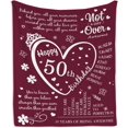 thumbnail image 1 of 50th Birthday Gifts For Women Blanket 50" X 60", Happy 50th Birthday Decorations, 50 Year Old Birthday Gift Ideas, Fifty 1972 Birthday Gifts For Women, Best Gifts For Women Turning 50 Blankets, 1 of 6