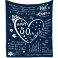 thumbnail image 1 of 50th Birthday Gifts For Women Blanket 50" X 60", Happy 50th Birthday Decorations, 50 Year Old Birthday Gift Ideas, Fifty 1972 Birthday Gifts For Women, Best Gifts For Women Turning 50 Blankets, 1 of 1