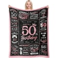 thumbnail image 1 of 50th Birthday Gifts for Women Blanket 50"x60", 50th Birthday Gifts for Her, Funny 50 Years Old Birthday Decoration Gifts, Best 50th Birthday Gift Ideas for Women Turning 50 and Fabulous, 1 of 5