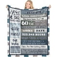 thumbnail image 1 of 50th Birthday Gifts for Women Happy 50th Birthday Decorations for Women 50 Year Old Gifts for Women 50th Birthday Gift Ideas for Her Wife Mom Sister Friend Flannel Throw Blanket 60"x50", 1 of 5