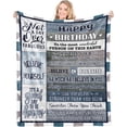 thumbnail image 1 of 50th Birthday Gifts for Women Happy 50th Birthday Decorations for Women 50 Year Old Gifts for Women 50th Birthday Gift Ideas for Her Wife Mom Sister Friend Flannel Throw Blanket 60"x50", 1 of 5