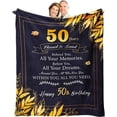 thumbnail image 1 of 50th Birthday Gifts for Women Men, 50 Year Old Birthday Gift for Woman Man Turning 50, Happy 50th Birthday Decorations, 50th Birthday Gift Ideas, 1973 Birthday Gifts Throw Blanket 60 x 50 inch, 1 of 6