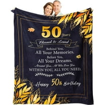 50th Birthday Gifts for Women Men, 50 Year Old Birthday Gift for Woman Man Turning 50, Happy 50th Birthday Decorations, 50th Birthday Gift Ideas, 1973 Birthday Gifts Throw Blanket 60 x 50 inch