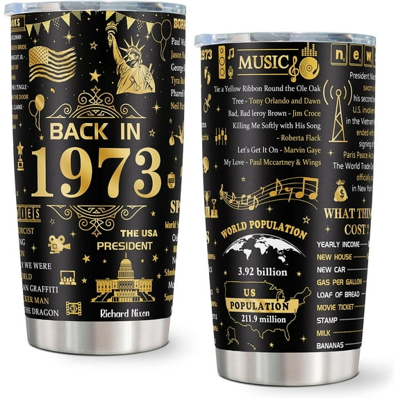 50th Birthday Gifts for Women, 50th Birthday Gifts for Men Tumbler, 50 Year Old Gifts for Women, Cool Gifts for 50 Year Old Woman, Happy Funny 50th Birthday Gift Ideas for Woman 20OZ Coffee Cup 1PC