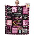 thumbnail image 1 of 50th Birthday Gifts for Women Personalized Happy Birthday Blanket for Women 1974 Birthday Gifts for Her Ladies Female Mom Daughter Wife Sister Grandma Best Friends Ideas Birthday Decorations Throw, 1 of 5
