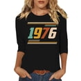thumbnail image 1 of 50th Birthday Gifts for Women Vintage 1976 T Shirts for Women 3/4 Length Sleeve Tops Retro Birthday Party Top Business Casual Outfits Short Sleeve Graphic Tee Tops 2026 Summer Beach Vacation Outfits, 1 of 4
