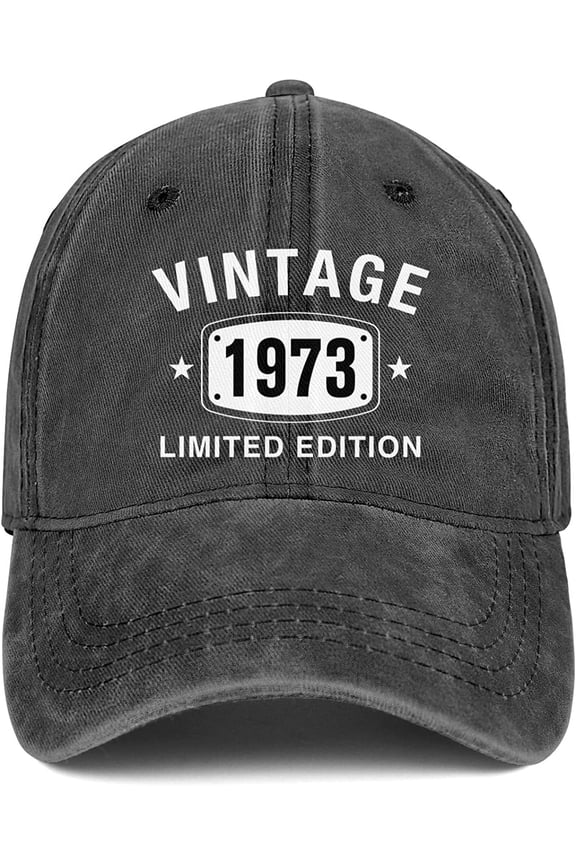 50th Birthday Gifts for Men Women 1973 Hats Vintage 50 Year Old Embroidered Baseball Cap